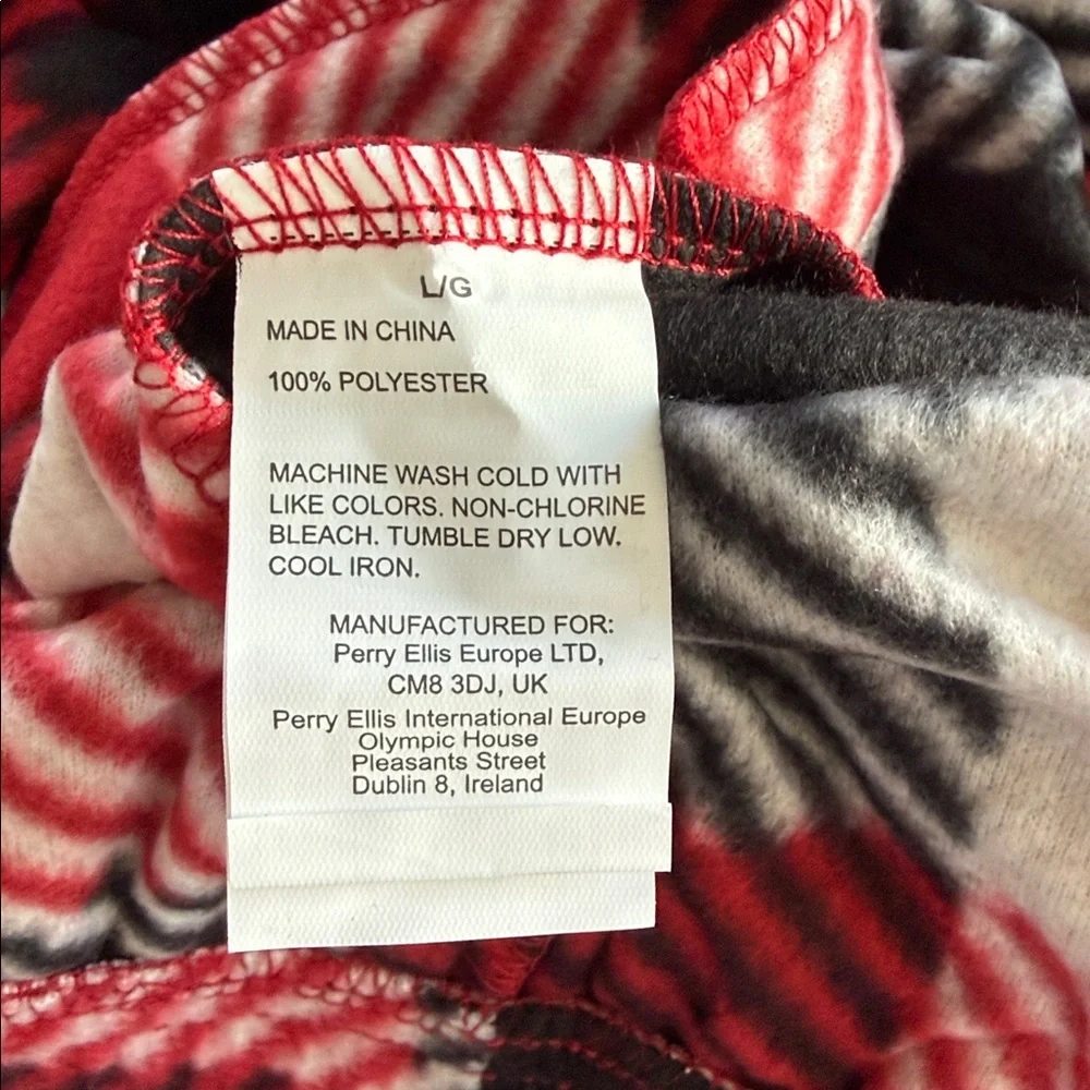 Perry Ellis Portfolio Fleece Plaid Sleep Lounge Pants NWT Size L